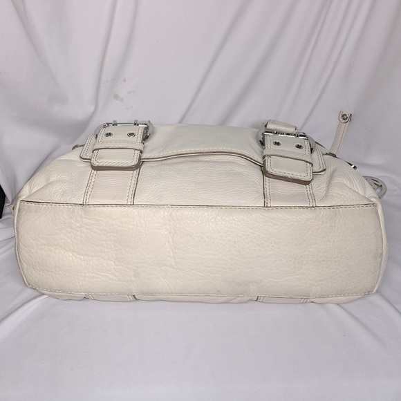 MICHAEL KORS Cream Pebbled Leather Satchel Purse - Picture 11 of 13